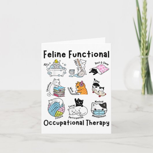 Feline Fun Cat Functionele Ergotherapie OT Kaart (Voorkant)