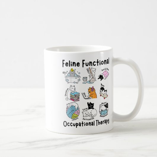 Feline Fun Cat Functionele Ergotherapie OT Koffiemok (Rechts)