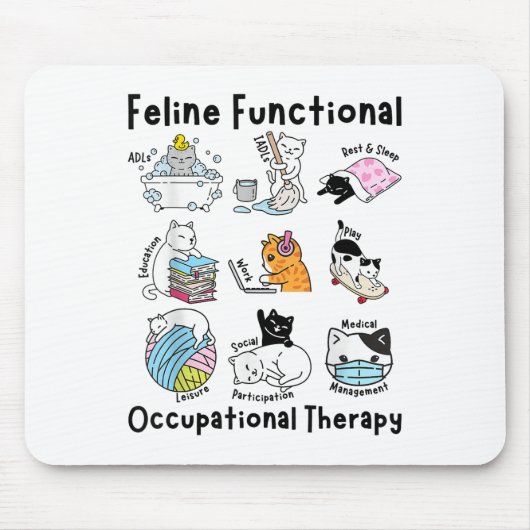 Feline Fun Cat Functionele Ergotherapie OT Muismat (Voorkant)