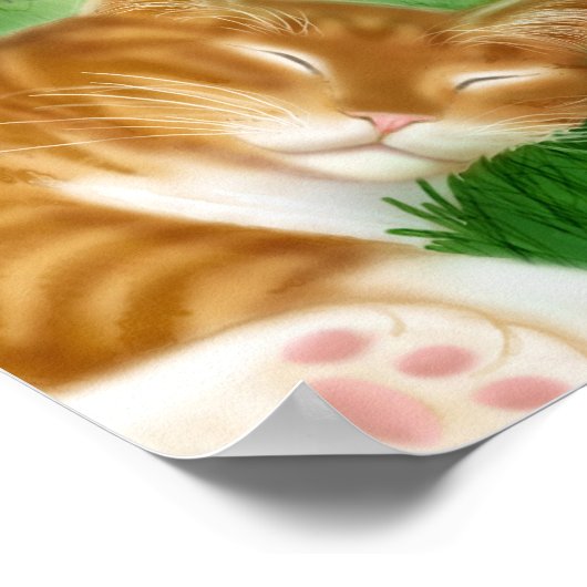 Feline Fun met Fireflies Poster (Hoek)