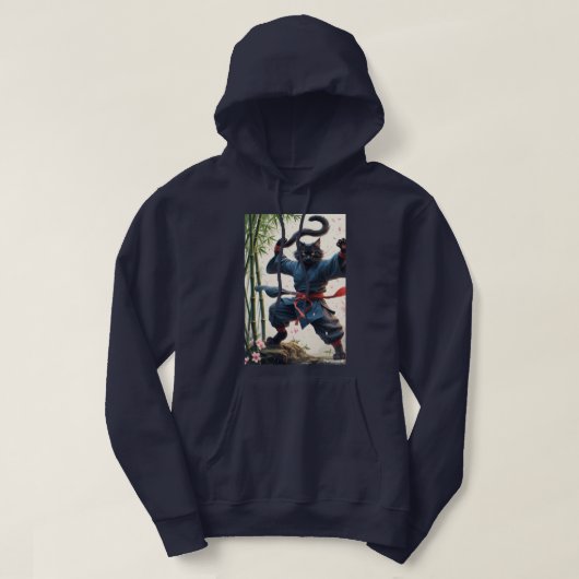 Feline Fury: De meester van de kung fu Hoodie (Design voorkant)