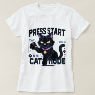Feline Gamer   Schattige Kat gaming ontwerp T-shirt