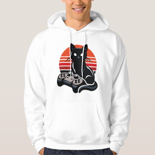 Feline Gamer: The Pavsome Controller Kronieken Hoodie (Voorkant)