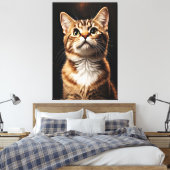 Feline Gaze Canvas Afdruk (Insitu (Slaapkamer))
