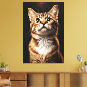 Feline Gaze Canvas Afdruk (Insitu (Woonkamer))