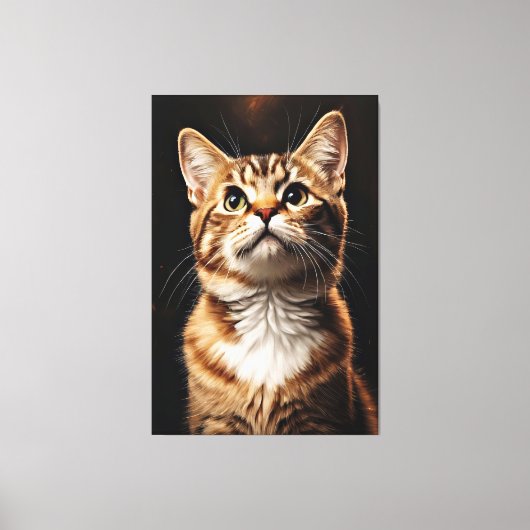 Feline Gaze Canvas Afdruk (Voorkant)