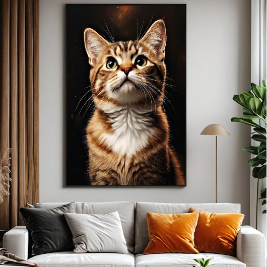 Feline Gaze Canvas Afdruk