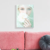 Feline Gaze: Het portret van schoonheid Canvas Afdruk (Insitu (Woonkamer))