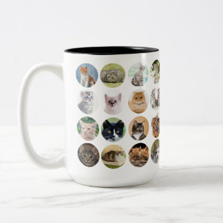 Feline geïnspireerd tweekleurige koffiemok