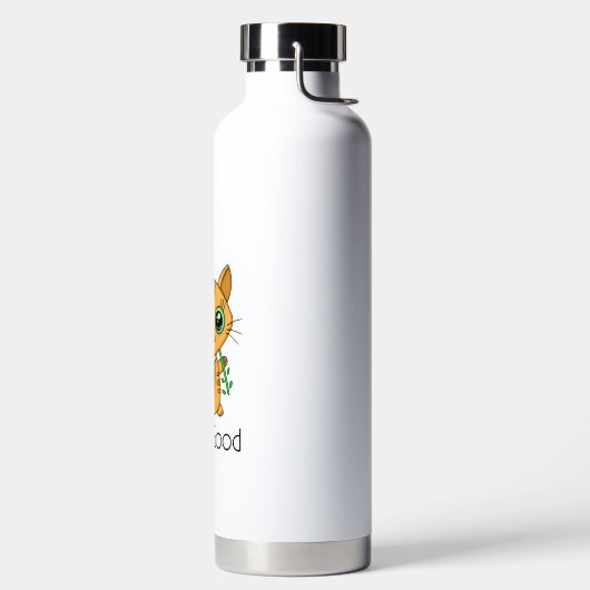 Feline Good | Cute Cartoon Kitty Cat Pun Waterfles (Links)