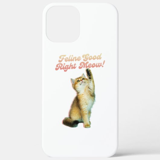Feline Good Right Meow Funny Cat Quote Schattige K Case-Mate iPhone Case (Achterkant)