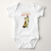 Feline Good Right Meow Funny Cat Quote Schattige K Romper (Voorkant)