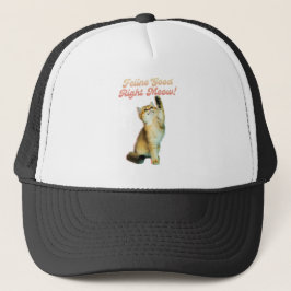 Feline Good Right Meow Funny Cat Quote Schattige K Trucker Pet