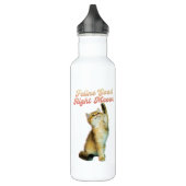 Feline Good Right Meow Funny Cat Quote Schattige K Waterfles (Links)
