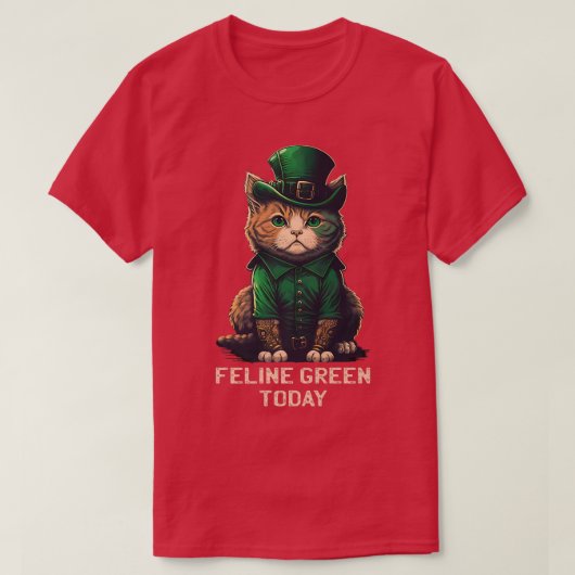 Feline Green Today St T-shirt (Design voorkant)