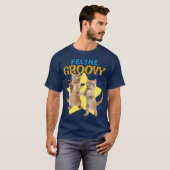 Feline Groovy Schattige Funny Party Cat T-shirt (Voorkant volledig)