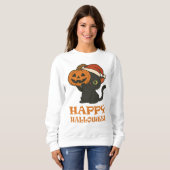  Feline Halloween Sweater for Cat Lovers (Voorkant volledig)
