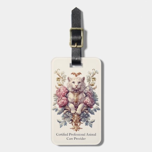 Feline Heraldic Crest Bagagelabel (Voorkant verticaal)