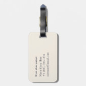 Feline Heraldic Crest Bagagelabel (Achterkant verticaal)