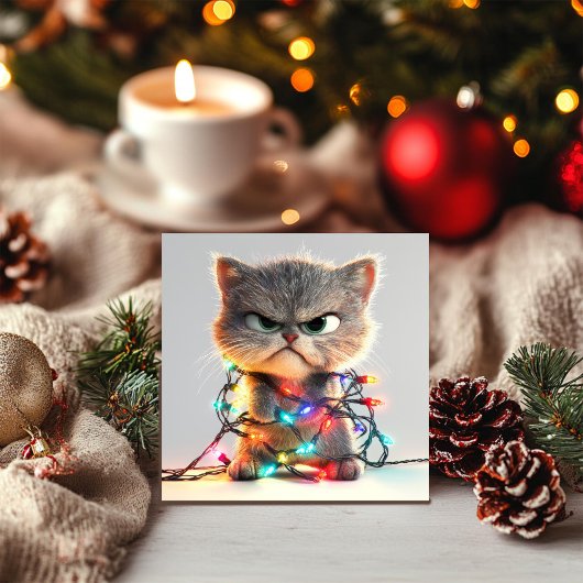 Feline Holiday Chaos Vakantie Kaart