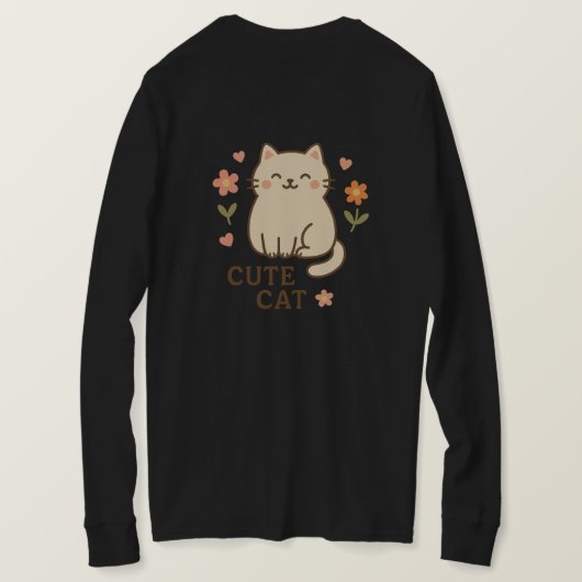 Feline in bloei t-shirt (Design achterkant)