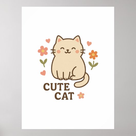 Feline in Bloom Poster (Voorkant)