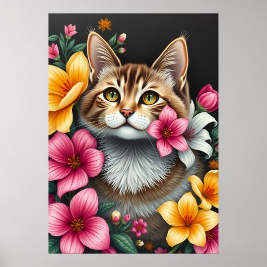 Feline in volle bloei poster (Voorkant)