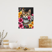 Feline in volle bloei poster (Keuken)
