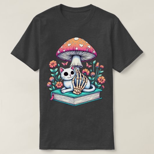 Feline Lover Skeleton Hand Halloween Pet Women Gir T-shirt (Design voorkant)