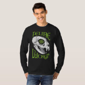 Feline Lucky Cat Skull Gothic St Patrick S Day Cel T-shirt (Voorkant volledig)