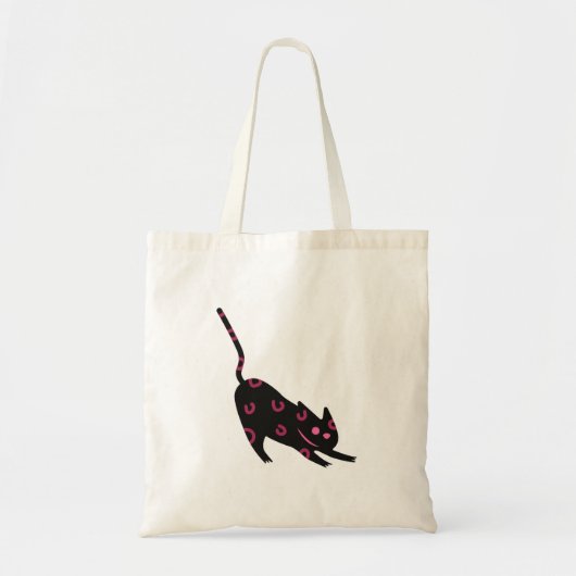 Feline Lucky Tote | Aesthetic Black Cat Bag Tote Bag (Voorkant)