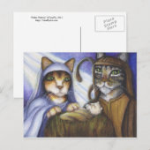 Feline Nativity Cats Christmas Briefkaart (Voorkant / Achterkant)