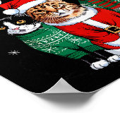 Feline Navidad Funny Cat Christmas Holiday Xmas Sa Poster (Hoek)