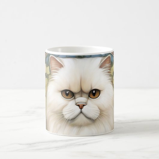 Feline Perzische kat art nouveau Koffiemok (Center)