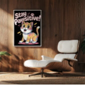 Feline Positivity Mantra Poster