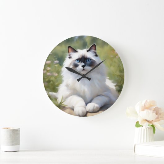Feline Ragdoll's Impressionist Beauty Grote Klok (Huis)