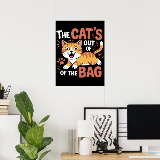 Feline Reveal: Uit de tas Poster (Thuiskantoor)