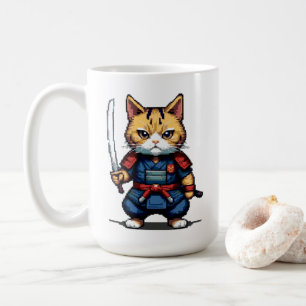 Feline Samurai Warrior Koffiemok