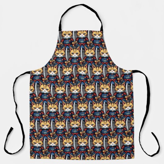 Feline Samurai Warrior Schort (Voorkant)