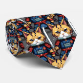 Feline Samurai Warrior Stropdas (Opgerold)