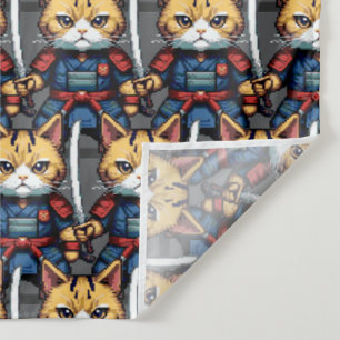 Feline Samurai Warrior Wandkleed