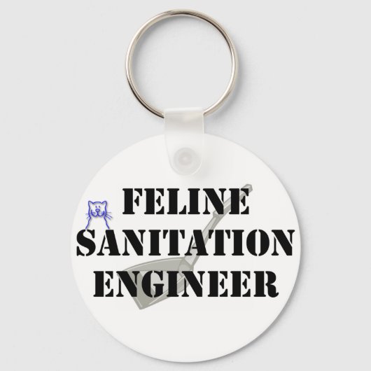 Feline Sanitation Engineer Sleutelhanger (Voorkant)