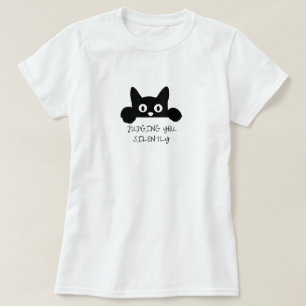 Feline Sassy: The Judging You Silently Cat Graphic T-shirt