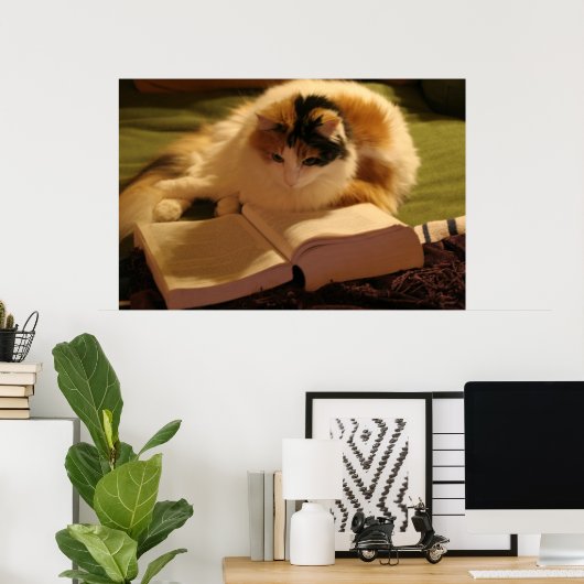 Feline Scholar Poster (Thuiskantoor)