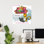 Feline Social Media Funny Poster (Thuiskantoor)