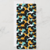 Feline Splash Animal Print Wedding Kaart (Achterkant)