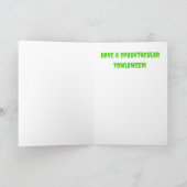 Feline Spooky Cat Halloween Kaart (Binnen)