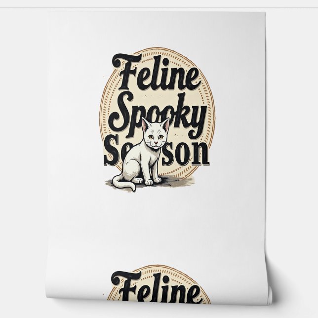 Feline Spooky Season Cat Behang (Afrollen)