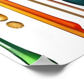 Feline temidden van een levendige bloemenbloei 40x poster (Hoek)