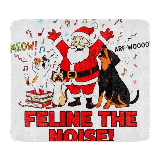 Feline the Noise: Santa’s Musical Mayhem Snijplank (Voorkant)